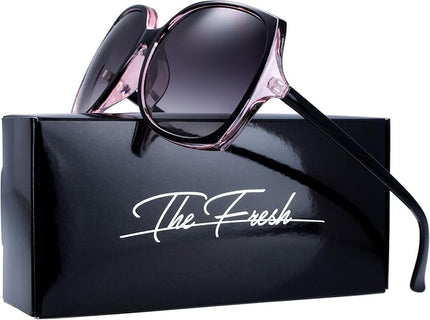 The Fresh Women's Oversized Square Jackie O Cat Eye Hybrid Butterfly Fashion Sunglasses - Exquisite Packaging