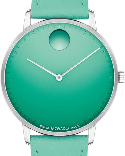 Movado Face Men's Luxury Quartz Watch - Swiss Movement - Water Resistance 30 Meters (3ATM) - Elegant Timepiece - Gift for Him - 41mm