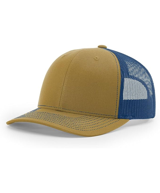 Richardson 112 Trucker Hat - Premium Adjustable Snapback Hat - Structured Six Panel Richardson Blank Caps