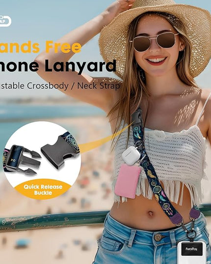 Phone Lanyard Crossbody, Dream Catcher Cell Phone Strap for Around The Neck Adjustable, Anti Theft Cute Lanyard for iPhone Case ID Holder Keys Accessories Travel Essential