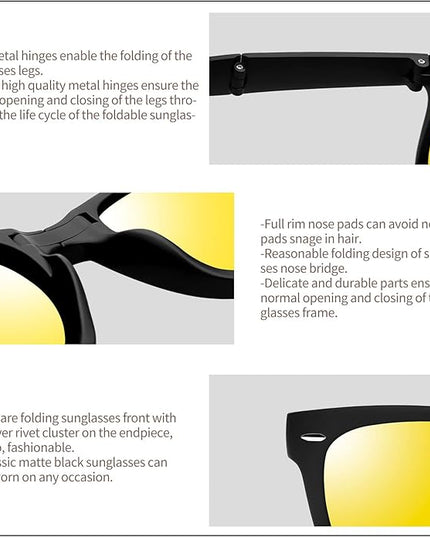 Joopin Square Sunglasses Polarized UV Protection Trendy Designer Sun Glasses Men Women