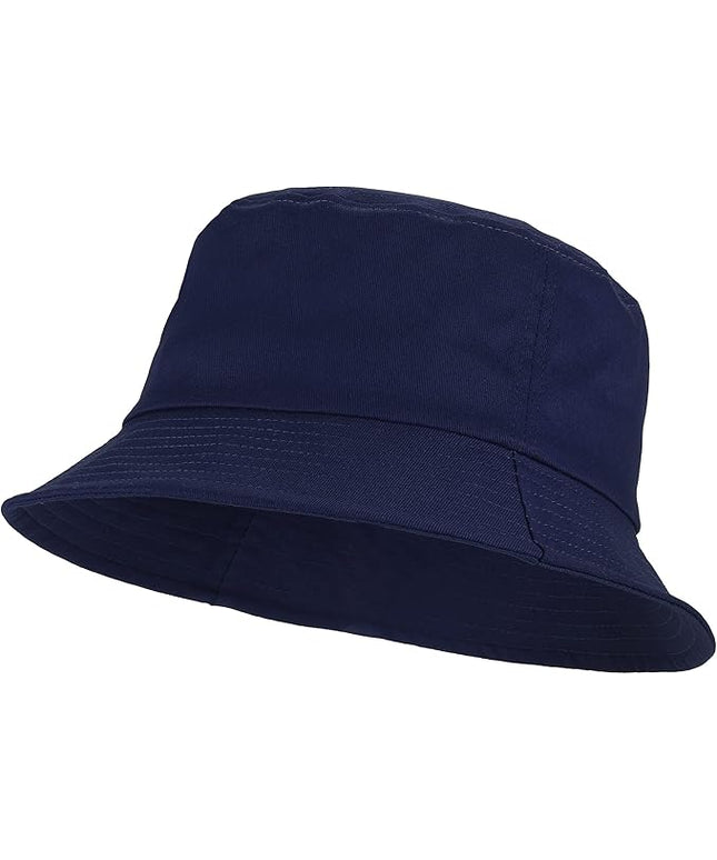 Umeepar Unisex Cotton Packable Bucket Hat Sun Hat Plain Colors for Men Women