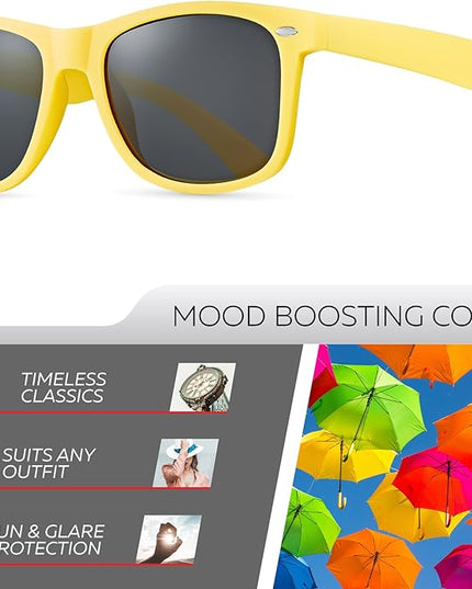 Retro Rewind Polarized Sunglasses for Men and Women - UV Protection Classic Sun Glasses