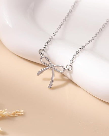Baydurcan Pendant Necklace for Women Evil Eye Ankh Bow Necklace for Friends Sister Birthday Just Because Christmas Gifts