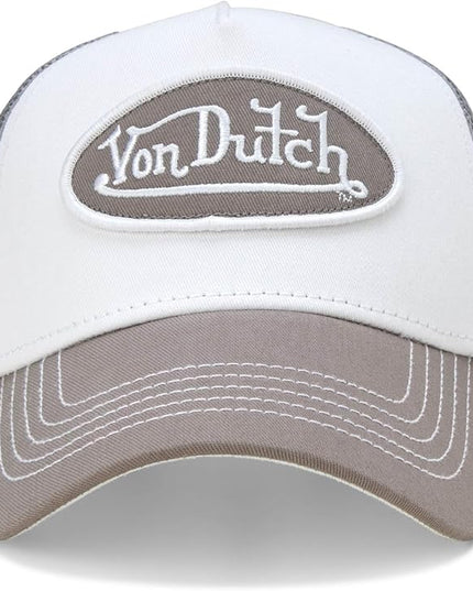 Von Dutch Unisex Trucker Hat - Curved Bill Mesh Back Retro Classic Adjustable Snapback Baseball Cap for Men and Women