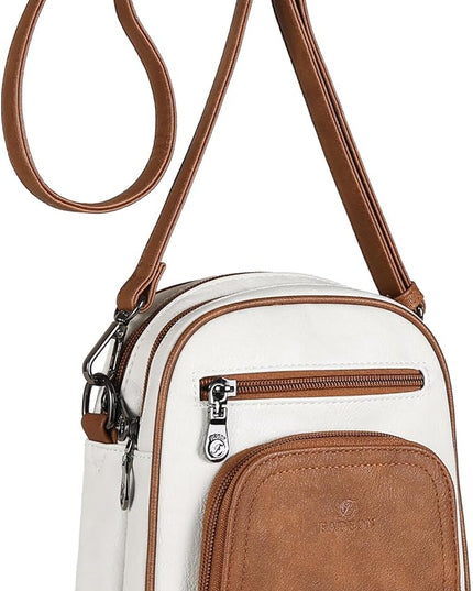 FADEON Small Purses for Women Crossbody Bags, Designer PU Leather Mini Cross Body Purse Travel Shoulder Bag Card Slots