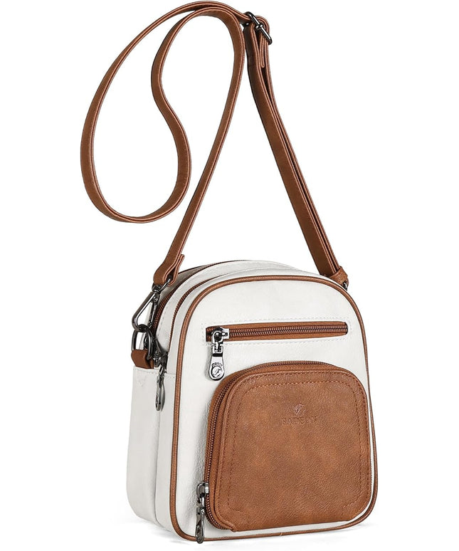 FADEON Small Purses for Women Crossbody Bags, Designer PU Leather Mini Cross Body Purse Travel Shoulder Bag Card Slots