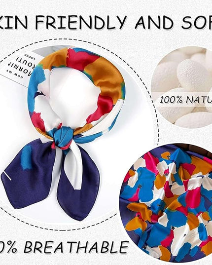Dailyacc Hair Bandanas Scarf For Women Lightweight Fashion Neck Silk Satin Head Scarves For Sleeping Handbags Scarf
