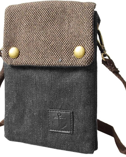 Women's Small Crossbody Bags Canvas Cellphone Purse Coin Pouch Wallet Mini Shoulder Handbags Wristlet Clutch