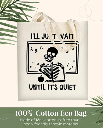 AUSVKAI Canvas Tote Bag Aesthetic for Women, Cute Reusable Cloth Cotton Bags for College Shopping Beach Grocery Trendy Gifts
