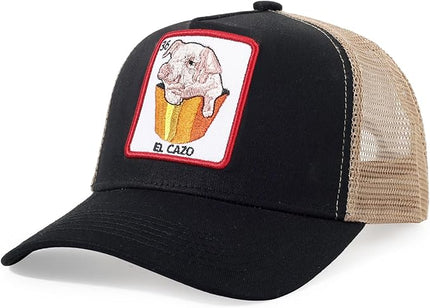 Classic Unisex Various Animal Series Embroidery Farm Adjustable Mesh Snapback Trucker Hat