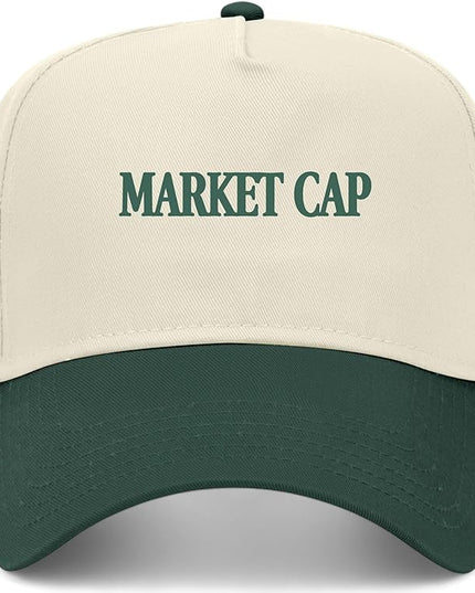 Market Cap Hat | Funny Premium Adjustable Snapback Baseball Vintage Trucker Hats for Men & Women