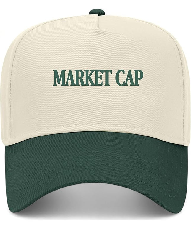 Market Cap Hat | Funny Premium Adjustable Snapback Baseball Vintage Trucker Hats for Men & Women