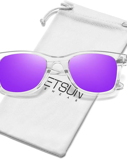MEETSUN Polarized Sunglasses for Women Men Classic Retro Square Frame Driving Sun Glasses UV Protection