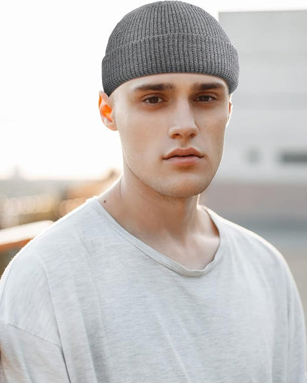 SATINIOR Fisherman Beanie Trawler Beanie Winter Watch Hat Roll up Edge Skullcap Unisex