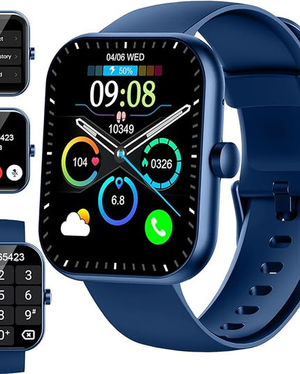 Smart Watch (Answer/Make Call), 2025 New Smartwatch for Men/Women, 1.96" Fitness Watch with 112 Sport Mode/Pedometer/Calories/Sleep/Heart Rate Monitor, IP68 Waterproof Fitness Tracker for Android iOS