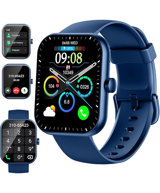 Smart Watch (Answer/Make Call), 2025 New Smartwatch for Men/Women, 1.96" Fitness Watch with 112 Sport Mode/Pedometer/Calories/Sleep/Heart Rate Monitor, IP68 Waterproof Fitness Tracker for Android iOS