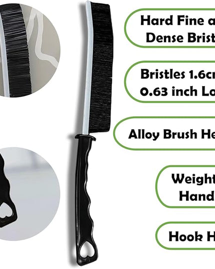 Crevice Cleaning Brush Set, Multi-Purpose Hard Bristle Brushes for Deep Cleaning Kitchen, Bathroom, Grout, Sink, Cup, Teapot, Bottle, Blender, Corners, Tight Spaces & More