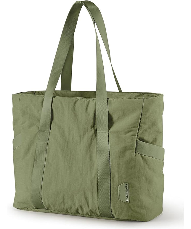 BAGSMART Tote Bag for Women, Tote Bag with Zipper Work Tote with Compartments Nurse Shoulder Hanbag for Travel, Gym
