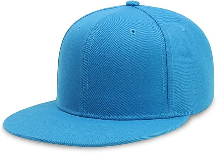 CHOK.LIDS Flat Bill Visor Classic Snapback Hat Blank Adjustable Brim High Top End Trendy Color Style Plain Tone Baseball Cap