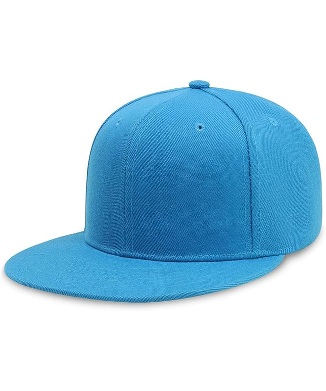 CHOK.LIDS Flat Bill Visor Classic Snapback Hat Blank Adjustable Brim High Top End Trendy Color Style Plain Tone Baseball Cap