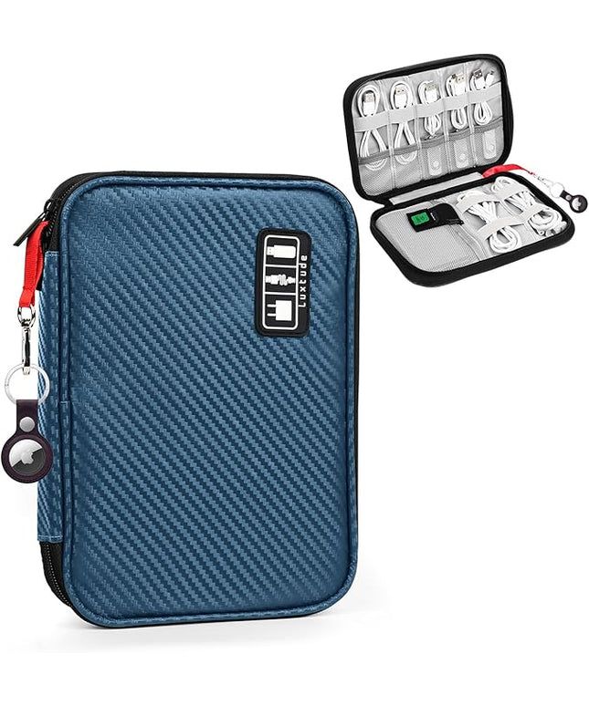 Luxtude Travel Cable Organizer Bag, Cord Organizers Bags, Electronic Organizer Travel Case, Portable Charger Organizer Case, Compact Tech Bags & Wire Pouch, Cable & Cord Storage