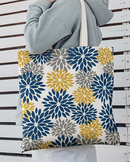 Horaldaily Canvas Tote Bag,Reusable Shoulder Tote Bag for Women Lady Casual Vacation, Shopping, Work, Gym