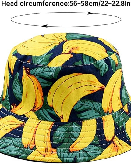 XYIYI Cute Bucket Hat Beach Fisherman Hats for Women, Reversible Double-Side-Wear
