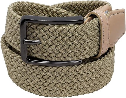 Falari Men Women Multicolored Elastic Stretch Braided Belt Canvas Fabric Woven No Holes Belt