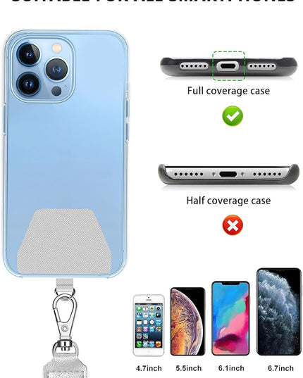 SHANSHUI Phone Lanyard, 2 Pack Phone Lanyard Strap 4X Durable Tether Tab Universal Nylon Phone Neck Strap Crossbody Lanyard for Cell Phone Fit All Smartphones