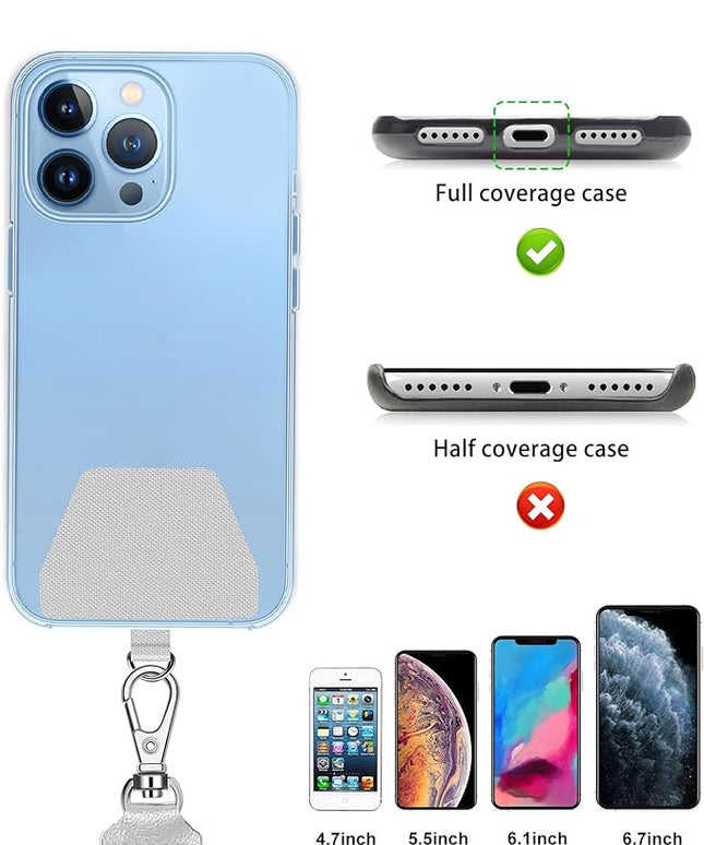 SHANSHUI Phone Lanyard, 2 Pack Phone Lanyard Strap 4X Durable Tether Tab Universal Nylon Phone Neck Strap Crossbody Lanyard for Cell Phone Fit All Smartphones