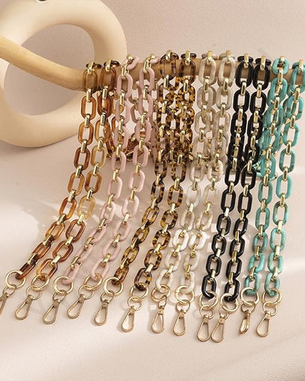 Phone Crossbody Chain Cell Phone Lanyard,Acrylic Shouder Strap Universal Cellphone Chain Strap with Tether Patches Compatible with Most Phones Bag Purse Beige