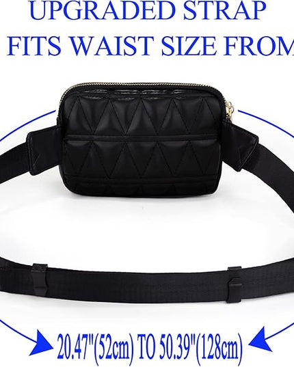UTO Fanny Pack for Women Crossbody Trendy Fashion Belt Purse Chest Waist Hip Bumbag for Outdoor Shopping Travel Hiking