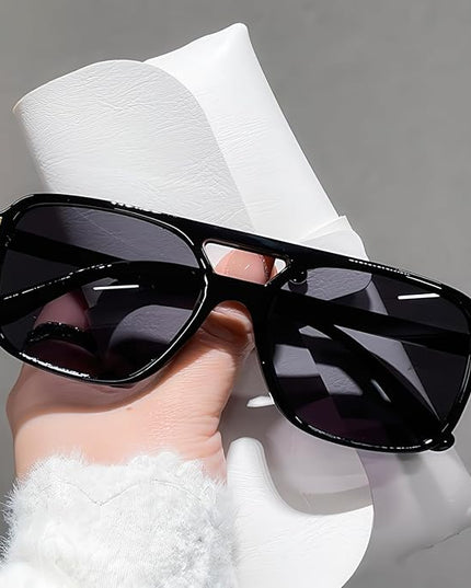 Classic Aviator Sunglasses for Women Men Retro Rectangle Trendy Square Shades Sun Glasses SG3885