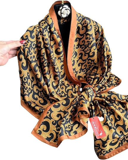 Fashion Scarves Scarf 100% Silk Feeling Scarf Silk Like Scarves Long Lightweight Sunscreen Shawls for Women