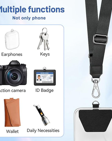 Doormoon Phone Lanyard, Universal Adjustable Neck Straps for Phone Case Keys ID Badges Phone Accessorie Compatible with iPhone, Samsung, Motorola, LG & Most Smartphones, 2 Pack, Sea