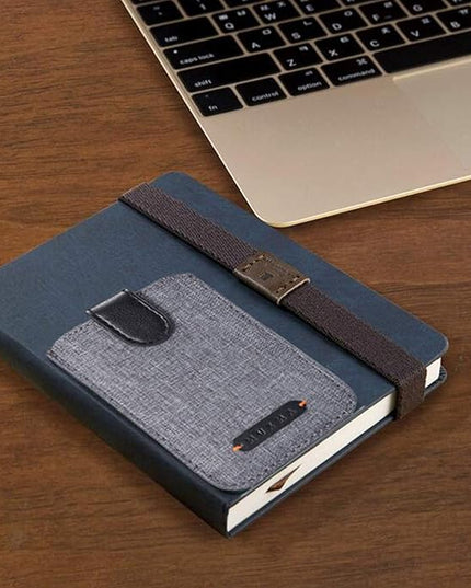 BIAJIYA Card Holder for Back of Phone RFID 5 Pull Credit Card Cash Cell Wallet Pocket Canva Leather Case for Smartphones (Grey)