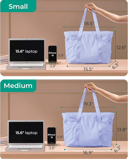 BAGSMART Tote Bag for Women, Tote Bag with Zipper Work Tote with Compartments Nurse Shoulder Hanbag for Travel, Gym