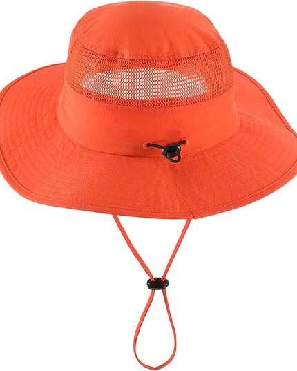 Home Prefer UPF50+ Mens Sun Hat Wide Brim Fishing Hat Womens UV Protection Cap Breathable Mesh Safari Gardening Bucket Hat
