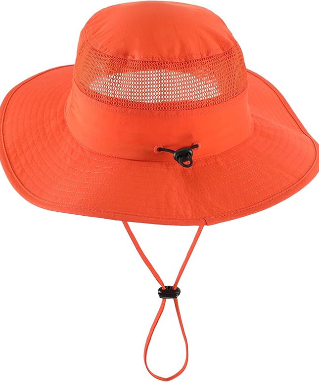 Home Prefer UPF50+ Mens Sun Hat Wide Brim Fishing Hat Womens UV Protection Cap Breathable Mesh Safari Gardening Bucket Hat