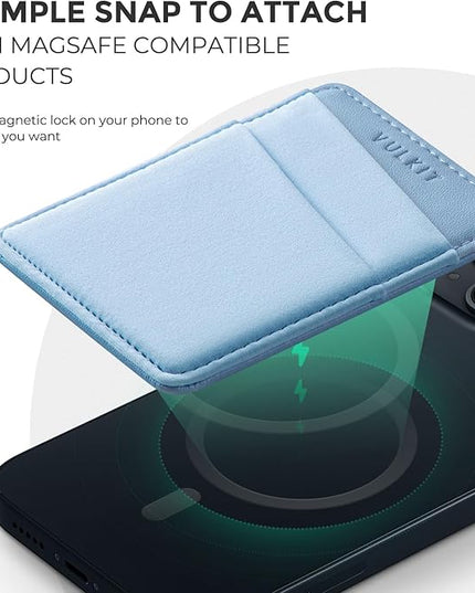VULKIT Magnetic Phone Wallet for MagSafe- RFID Blocking - Card Holder Wallet for iPhone 16/15/14/13/12 Series & Phone Case with MagSafe