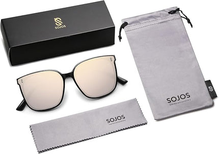 SOJOS Sunglasses for Women Men Vintage Style Shades SJ2157