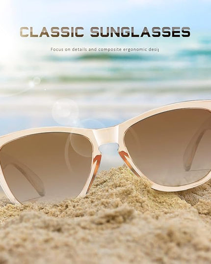 DANAMY Sunglasses Womens Polarized Sunglasses for Women Trendy Designer Mirrored UV400 Protection Sun Glasses