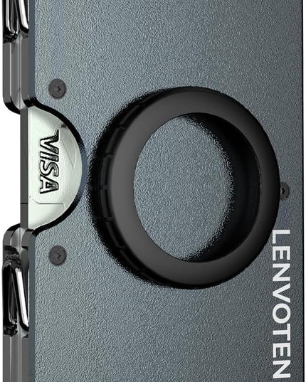 Lenvoten Extra Durable Hinged Minimalist Wallet for Men | Slim Metal RFID Blocking Wallet | Credit Card Holder & Money Clip Holds 20 Cards | Premium Scratch-Resistant Finish | Ideal Gift for Men