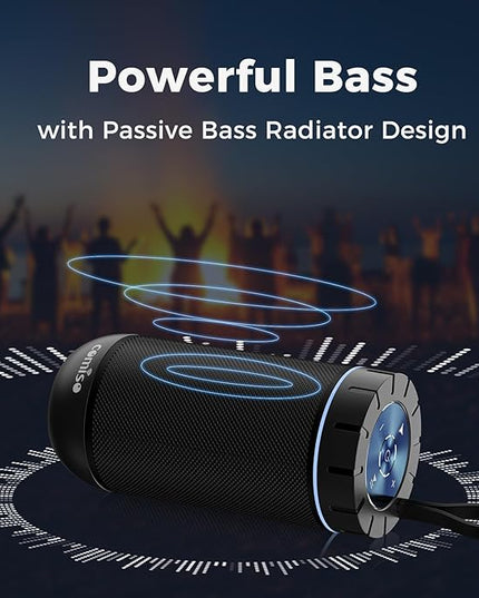 comiso Bluetooth Speaker, IP65 Waterproof Portable Speaker with 360° HD Stereo Sound, Punchy Bass, TWS Pairing, 24H Playtime, Wireless Speakers for Home/Outdoor/Camping/Beach, Gifts for Unisex