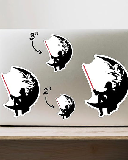 (1PC) Death Vader Star Sticker for Phone Tablet Laptop Car Truck Window | 4" Sticker