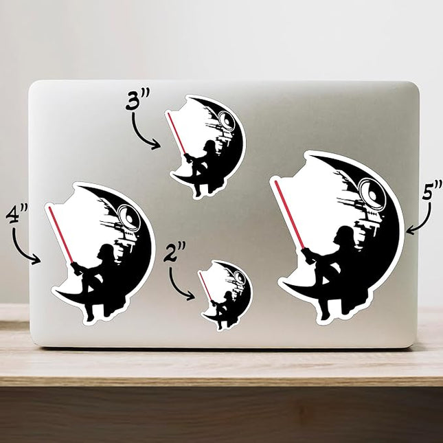 (1PC) Death Vader Star Sticker for Phone Tablet Laptop Car Truck Window | 4" Sticker