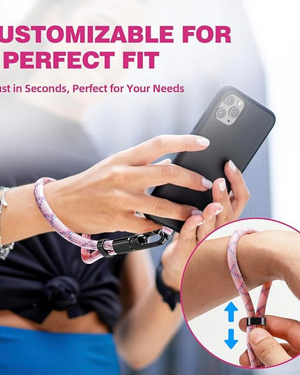 Phone Lanyard for Cellphone Case,2Pack Adjustable Braided Phone Wrist Strap,Charm Wrist Lanyard for Women&Men Travel
