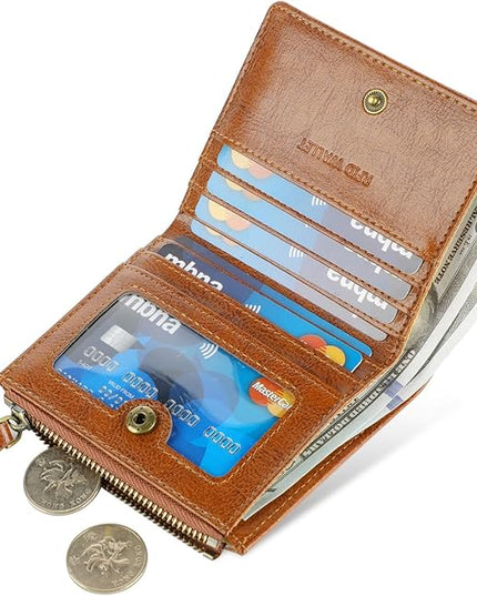 Lavemi Ultra Thin Small Compact Leather Womens Girls Wallets RFID Blocking Credit Card Holder for Women