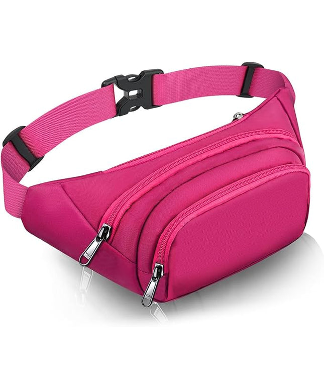 Large Fanny Pack for Women Men - Syican Waist bag with 3-Zipper Pockets, Gifts for Enjoy Sports Traveling Workout Casual Hands-Free crossbody bags Fits MAX 7.9'' iPad & 6.6'' Phone